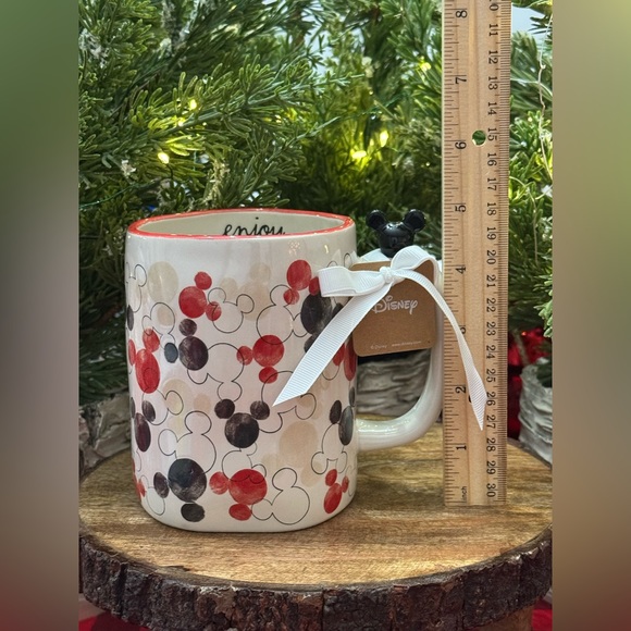 ✨ Brand New w/Tags Rae Dunn Disney enjoy Mug featuring Mickey Mouse Ears ✨ - Picture 10 of 13